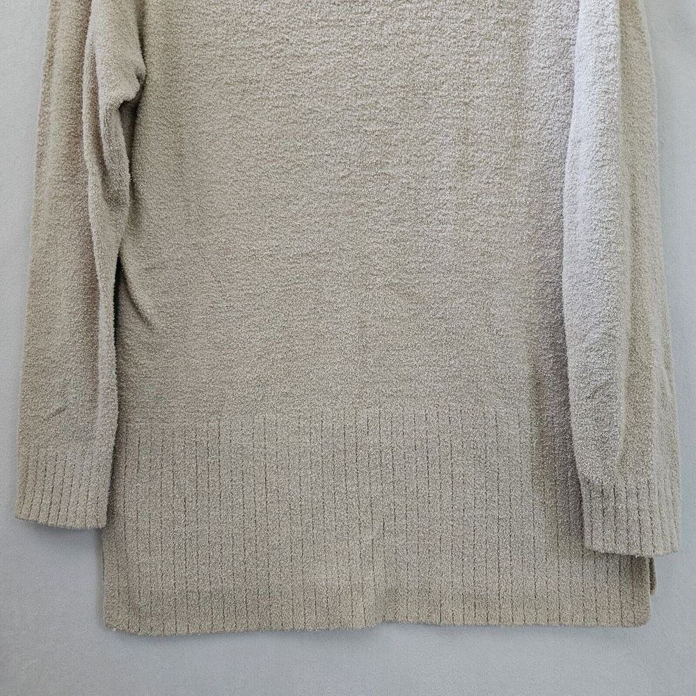 Barefoot Dreams Sweater XS CozyChic Lite High Rib Half Zip Tunic Biscotti‎ Cozy - Picture 12 of 13